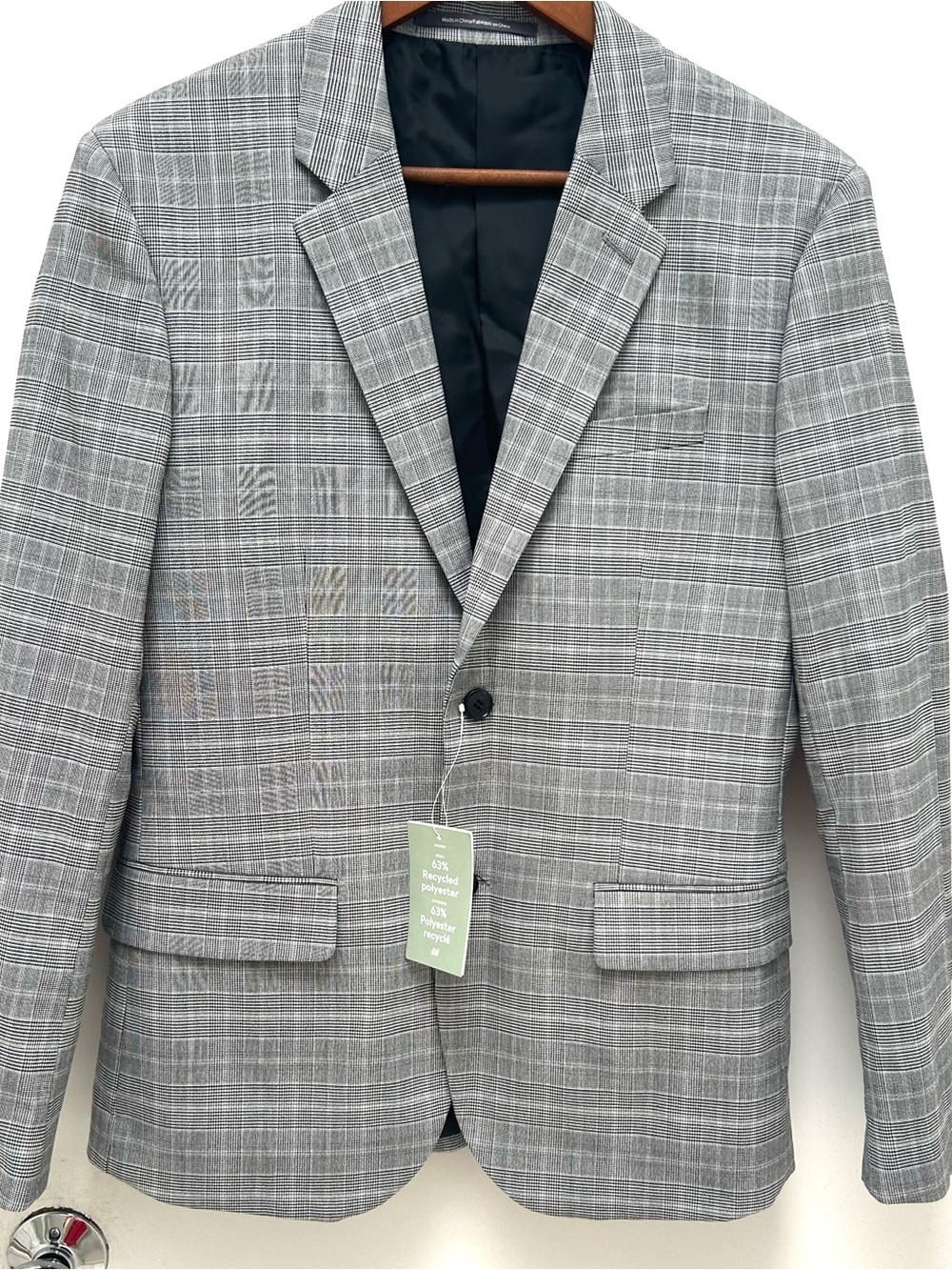 H&M Houndsooth Plaid Sport Coat Blazer